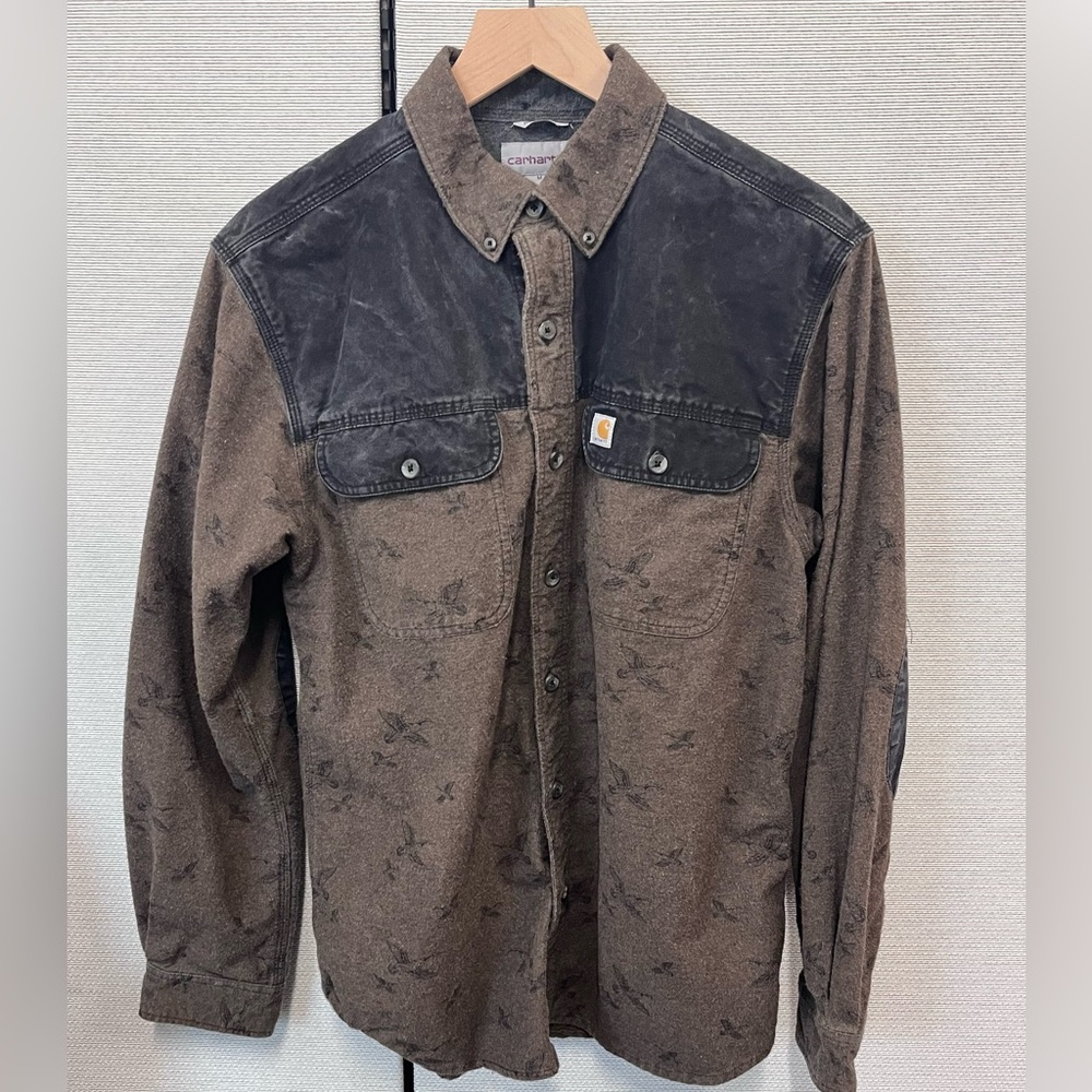 Carhartt Men's Brown and Black Shirt